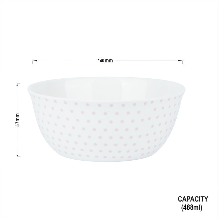 Korean Bowl with Pink Dots-staylish bowl My Store