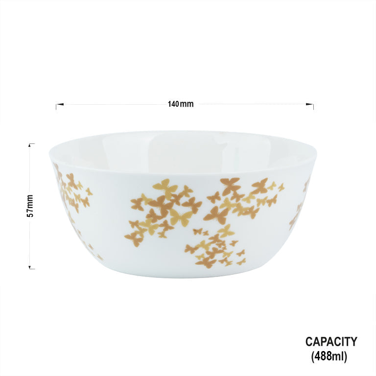 Korean bowl with bronze butterfly pattern by Dandy Lines
