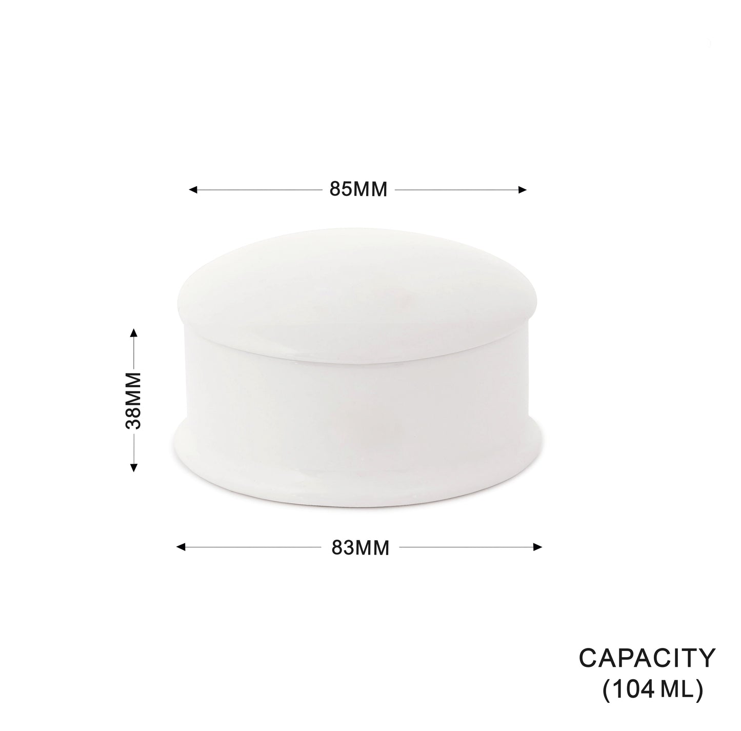 Trinket Jewellery Box with Lid in White Fine Bone China My Store