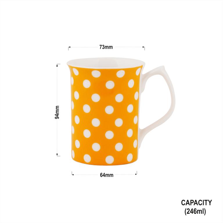 Dandy Lines Topaz Multicoloured Mug with Dots