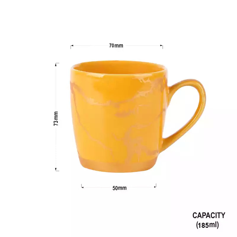 Yellow Cambridge Mug with metallic design My Store