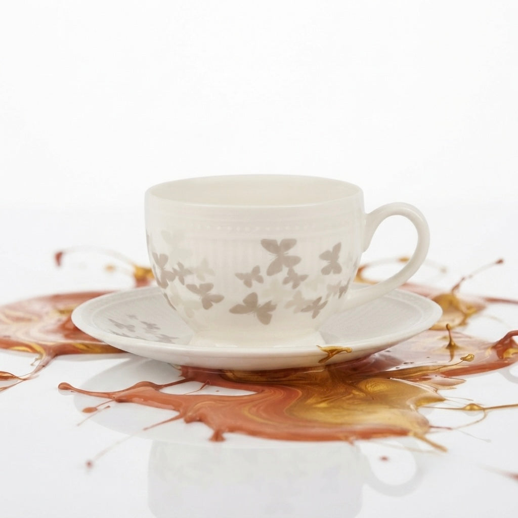 Crown Cups and Saucers with Butterfly-Cup & Saucer Sets Online My Store