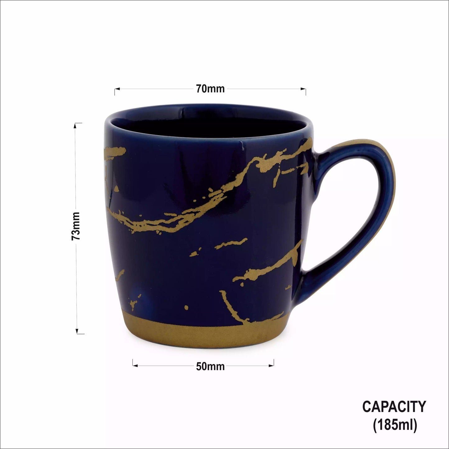 Blue Cambridge Coffee Mug with Metallic Design My Store