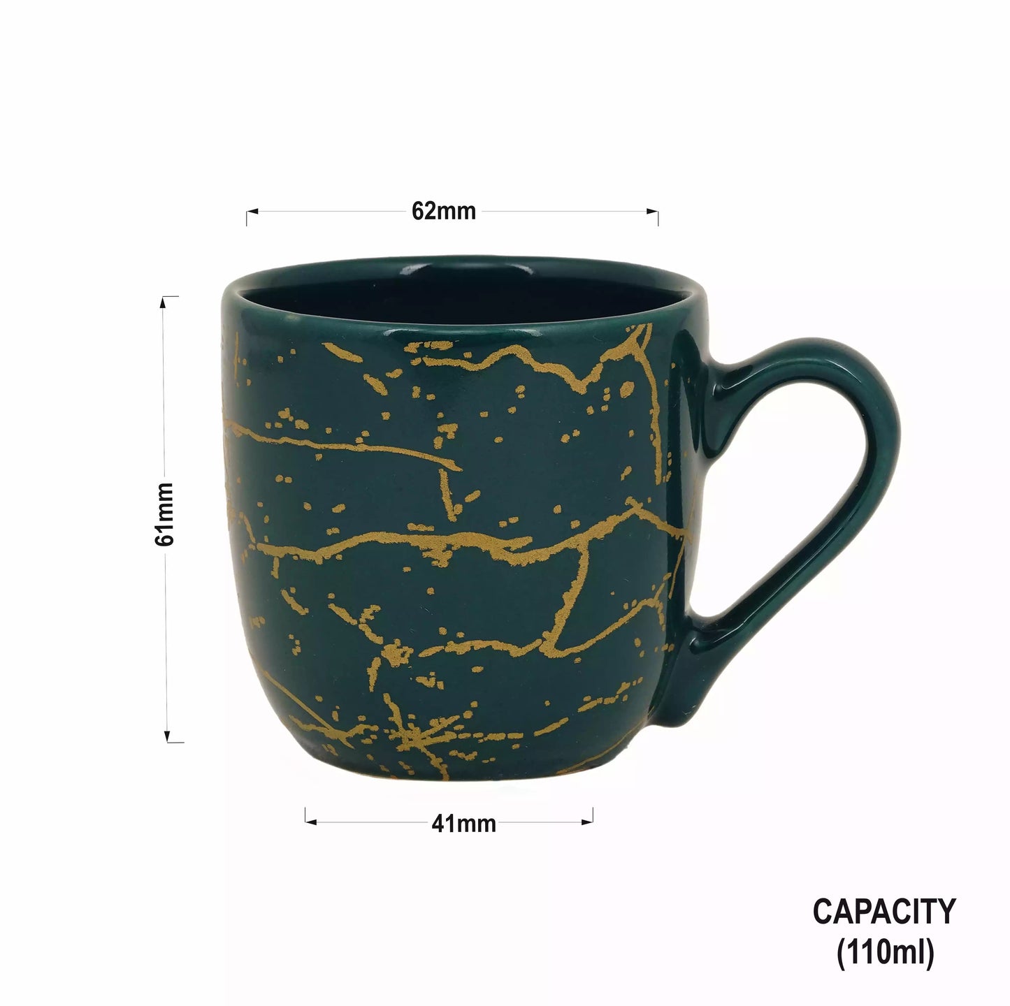 Green Manu Mug with Metallic Design My Store