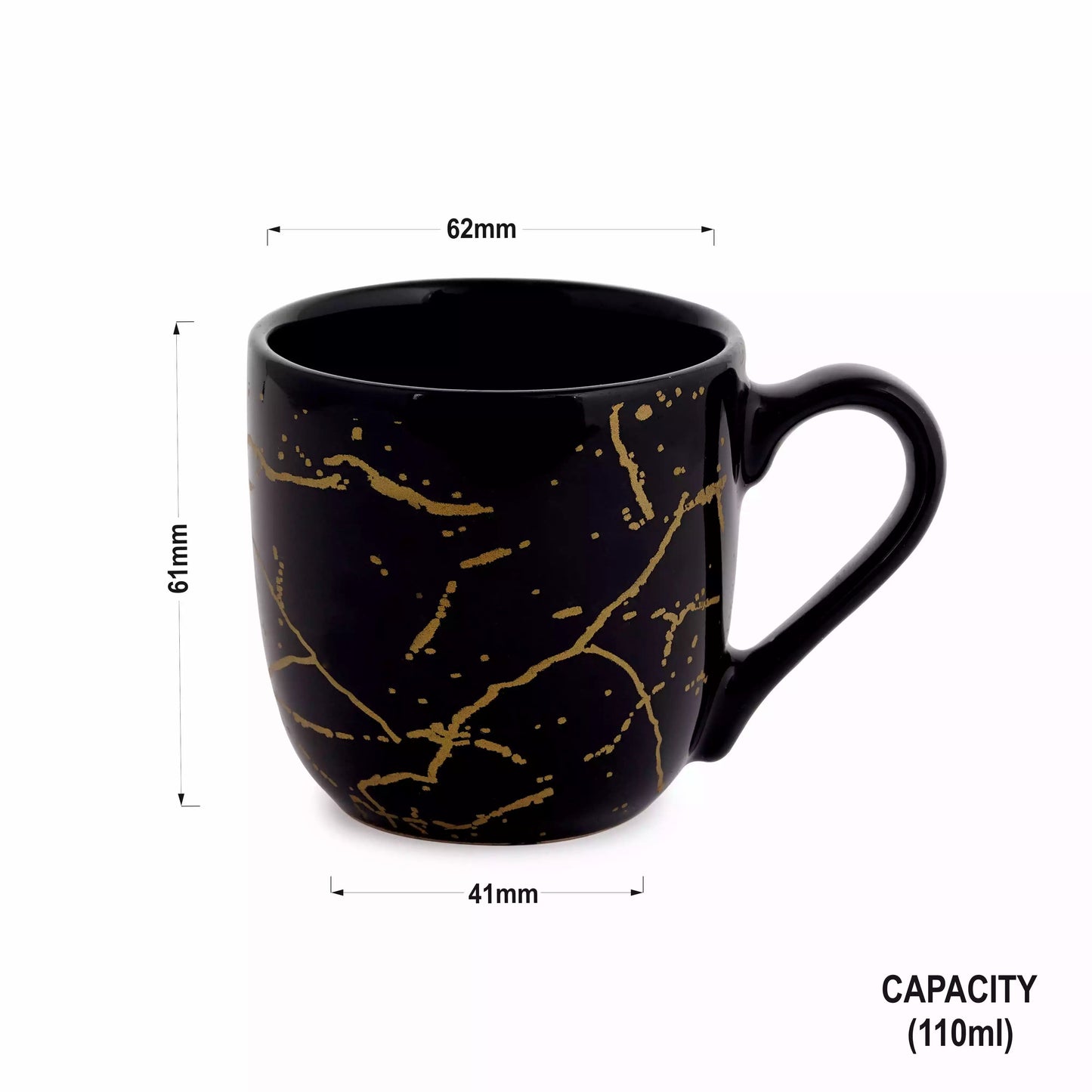 Black Manu Mug with Metallic Design-Coffee Mugs and Cups My Store