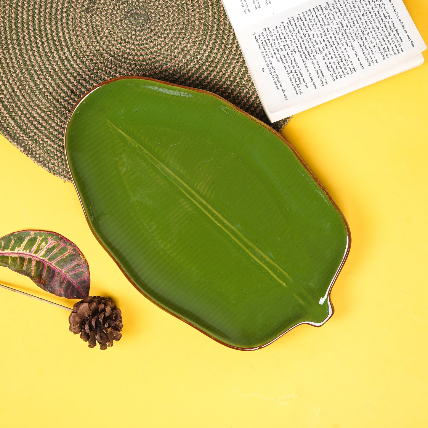 Large Earth Leaf Platter-styalish platter My Store
