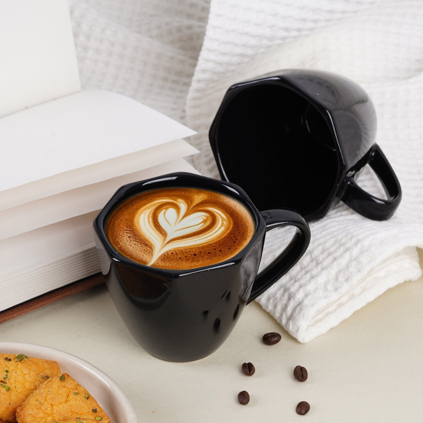 DATA Veda Mugs in Black, Set of 6