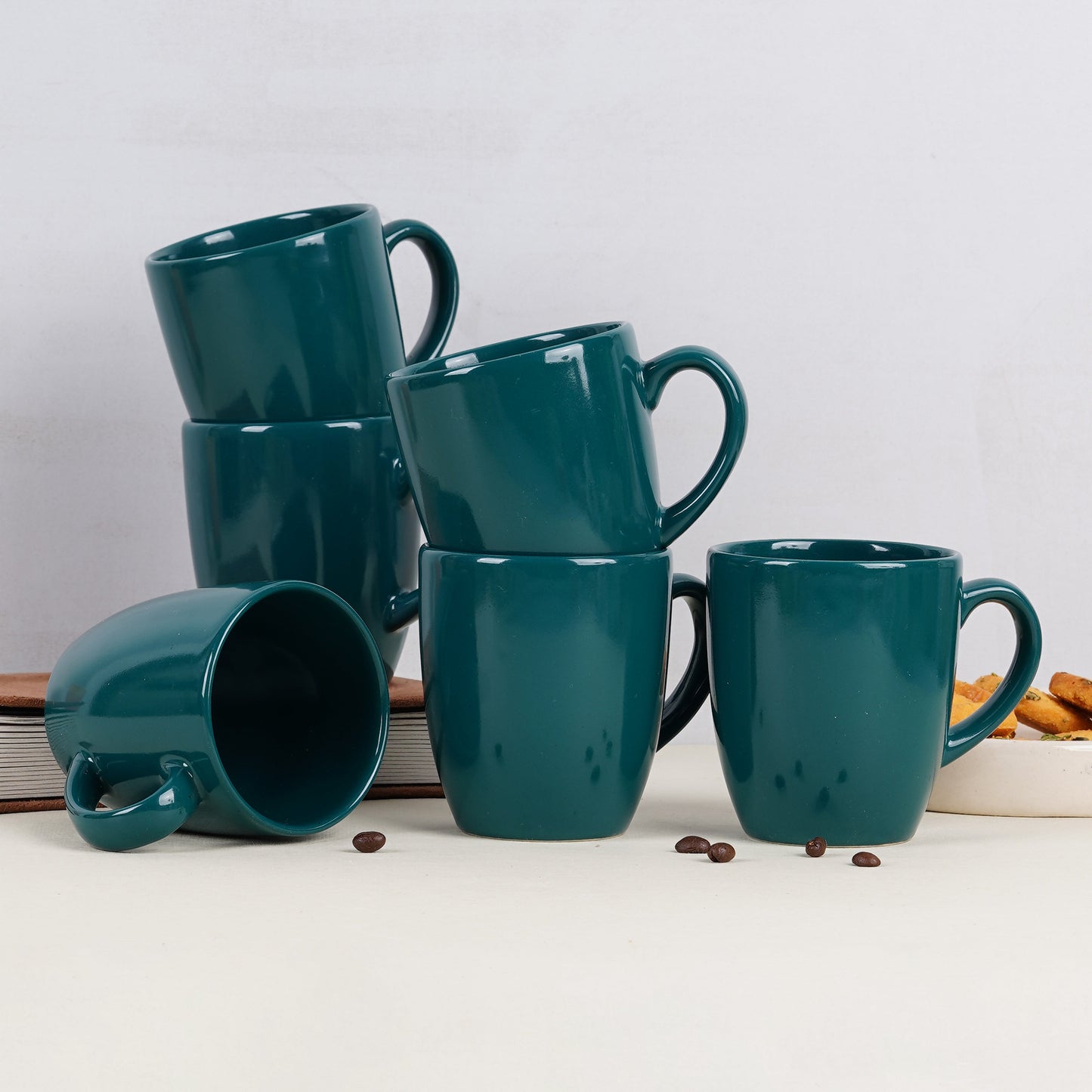 DATA Opera Mug in Green, Set of 6 Dandy Lines by DATA