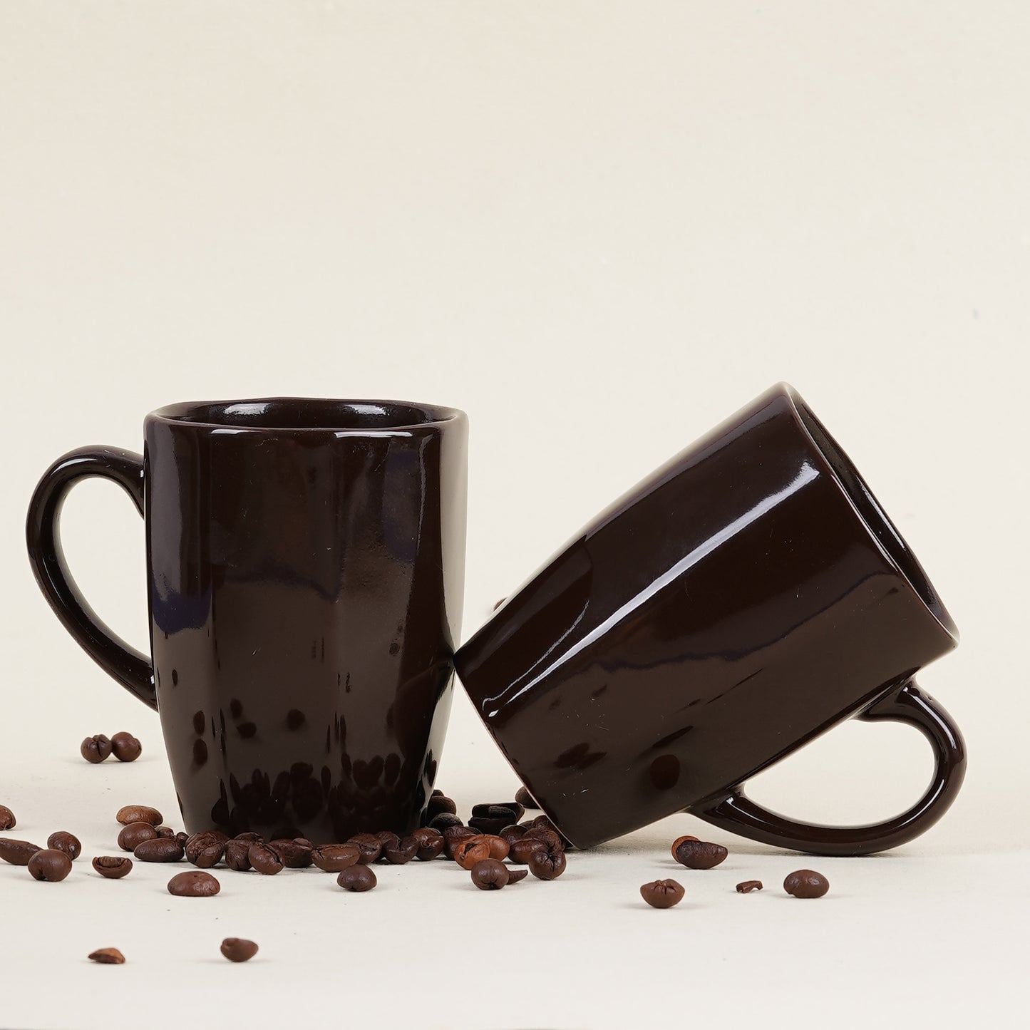 DATA Zia Mugs in Chocolate Brown, Set of 6