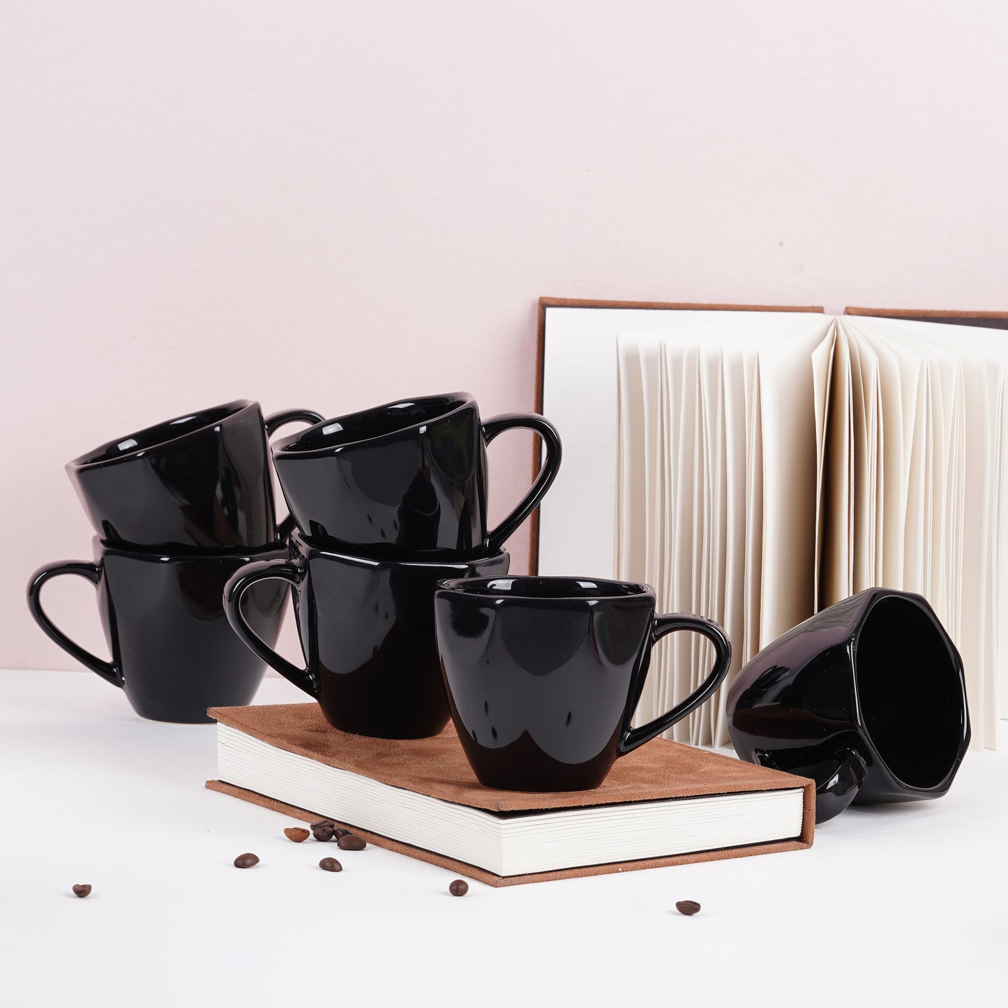 DATA Veda Mugs in Black, Set of 6
