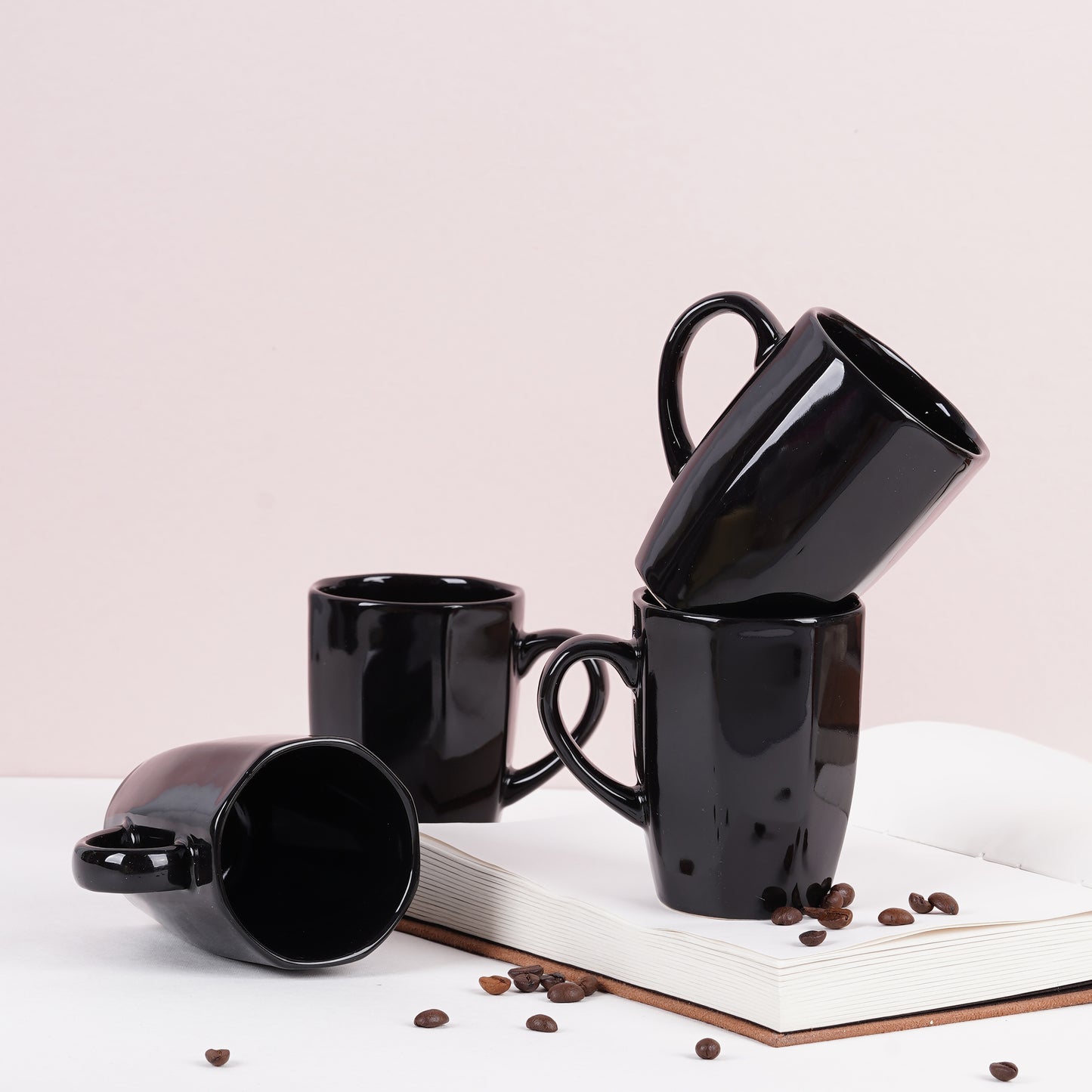 DATA Zia Mugs in Black, Set of 6