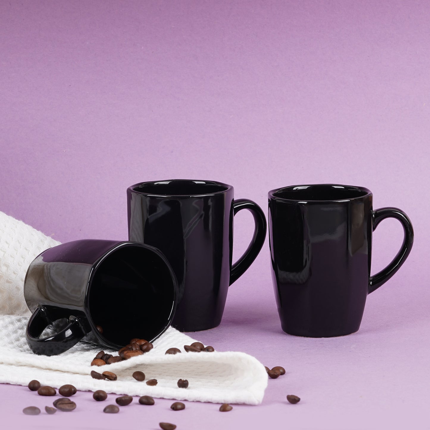 DATA Zia Mugs in Black, Set of 6