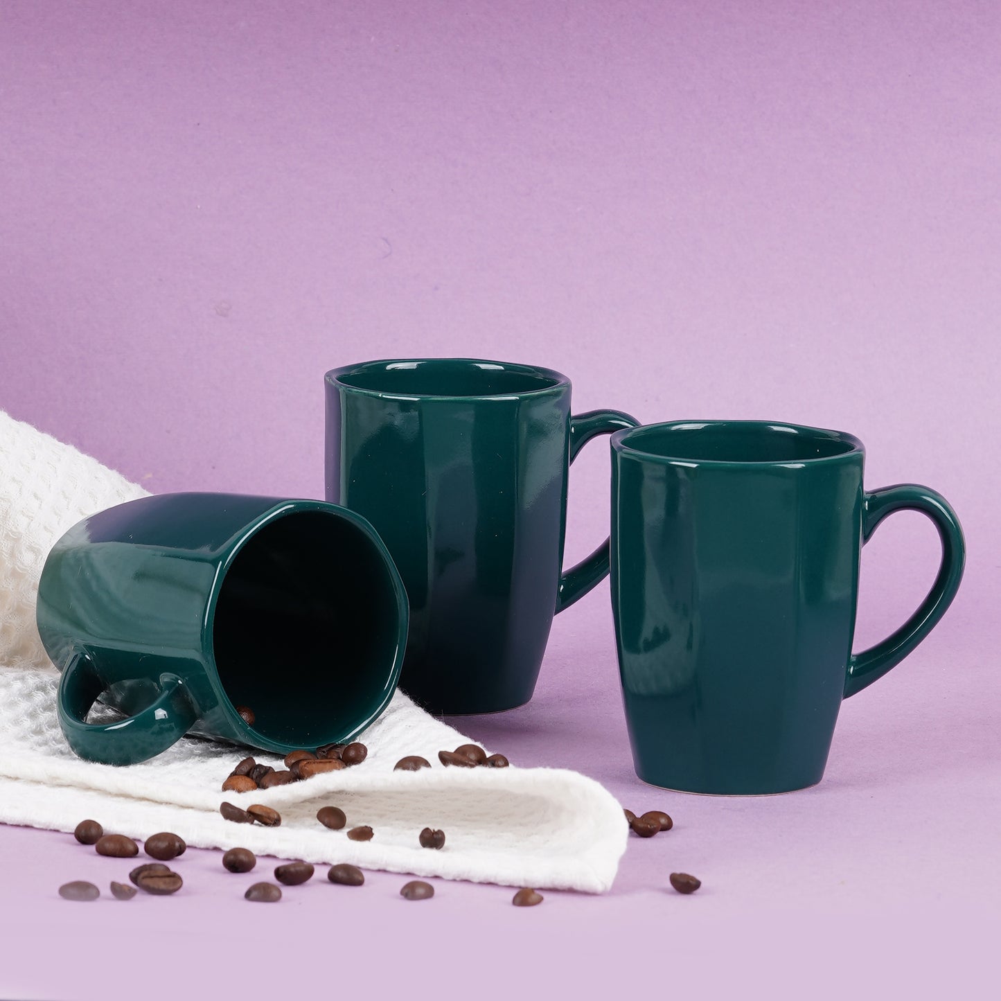 DATA Zia Mugs in Green, Set of 6