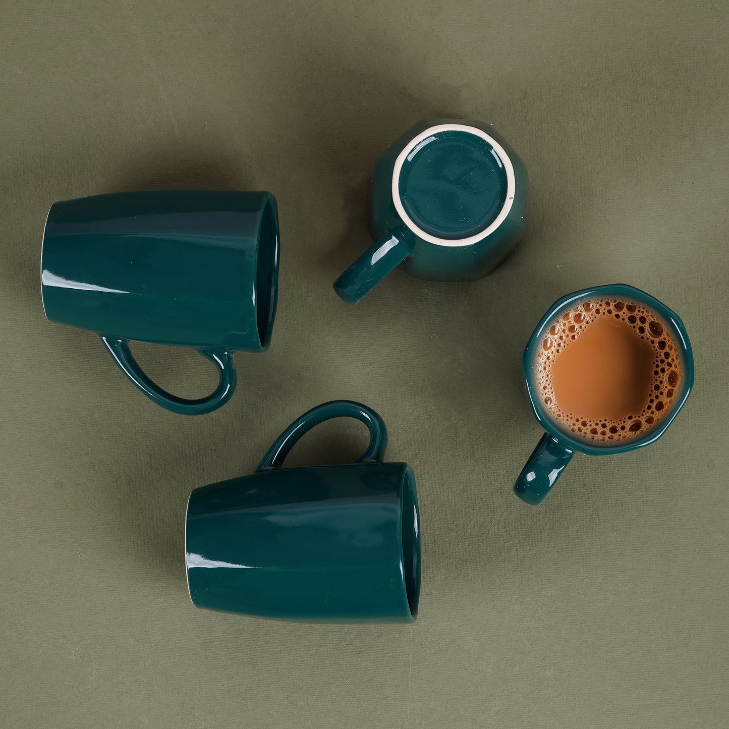 DATA Zia Mugs in Green, Set of 6