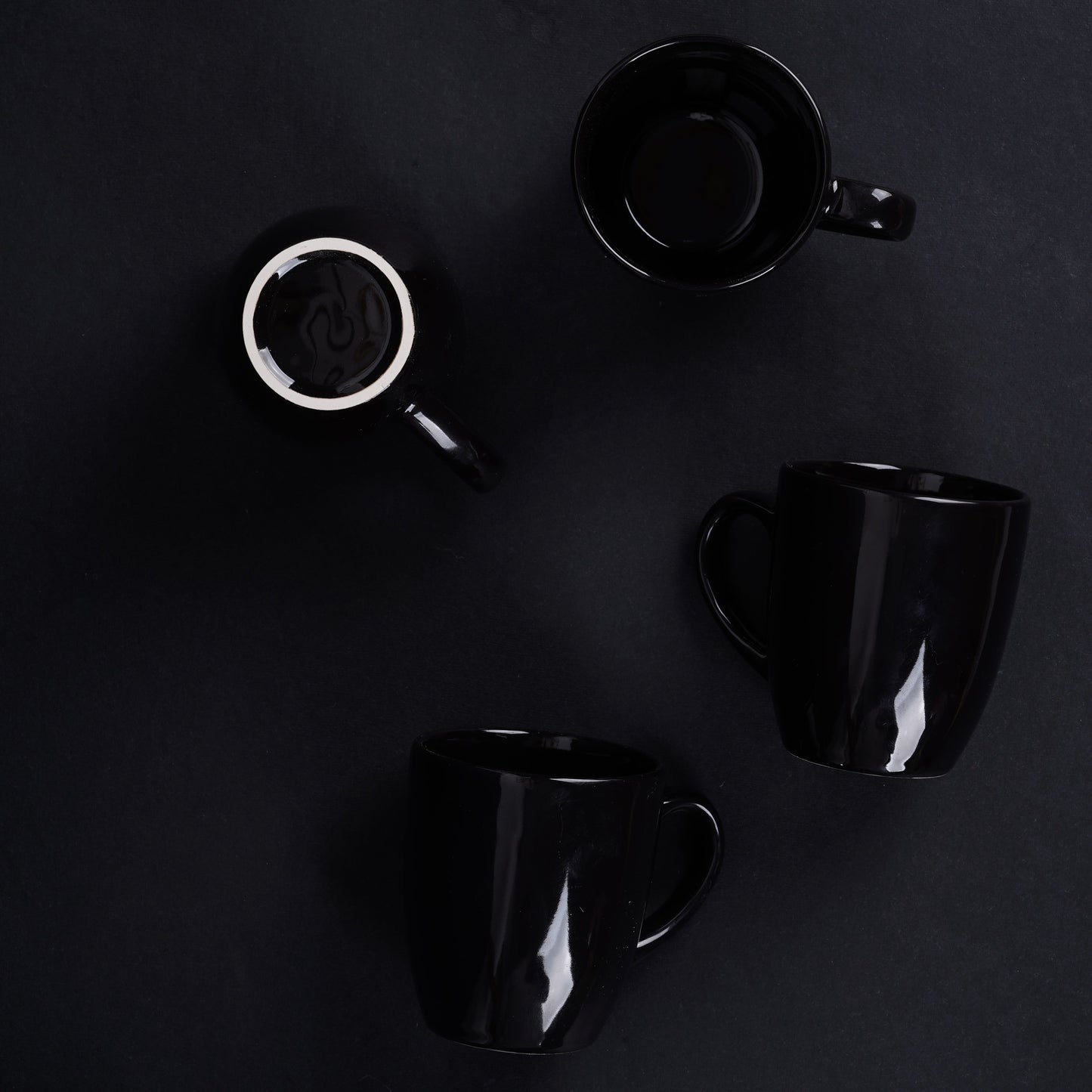 DATA Opera Mug in Black, Set of 6 Dandy Lines by DATA