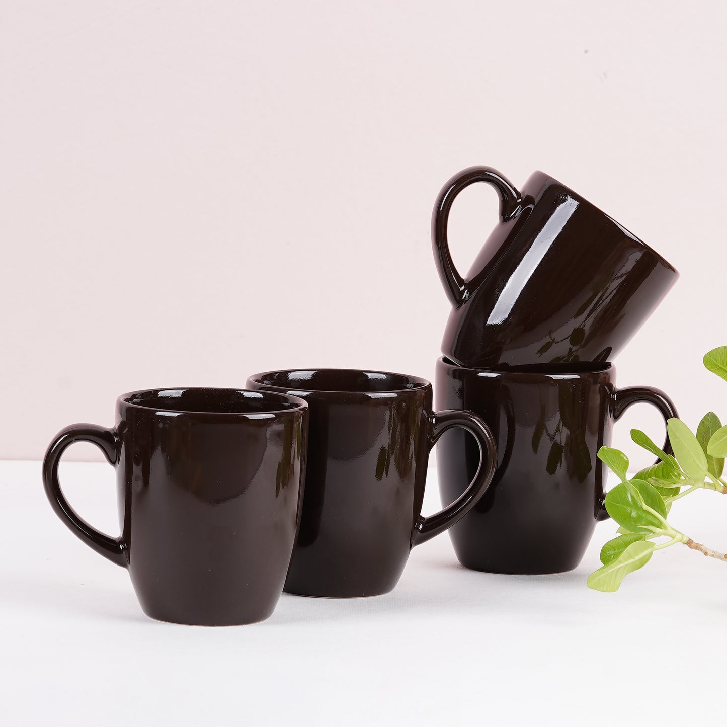 DATA Opera Mug in Chocolate Brown, Set of 6
