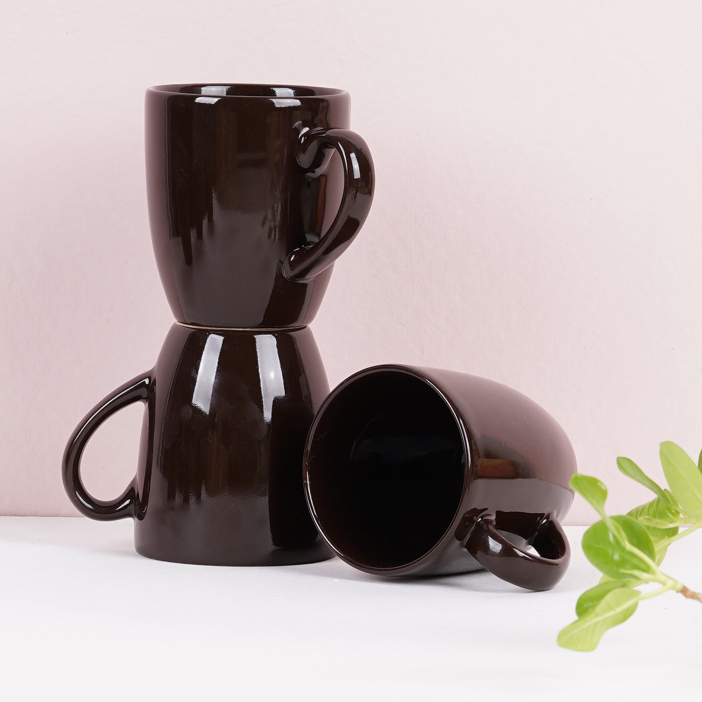 DATA Opera Mug in Chocolate Brown, Set of 6