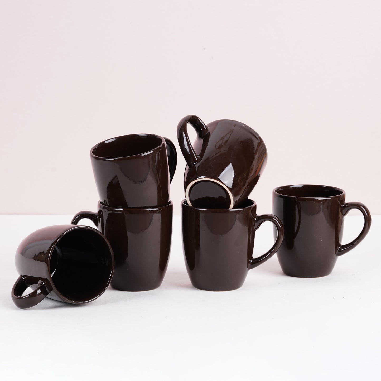 DATA Opera Mug in Chocolate Brown, Set of 6