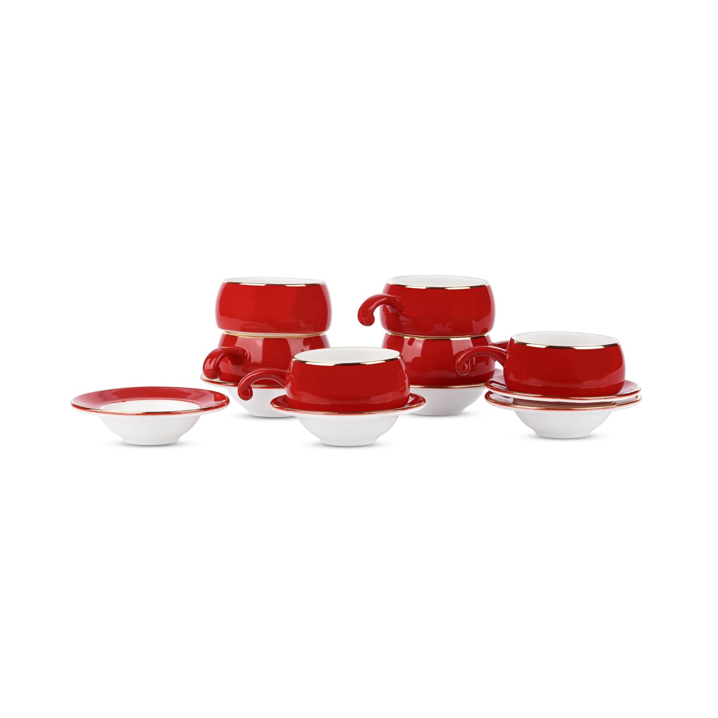 Dandy Lines Lilliput in Red with Gold, Pack of 12 My Store