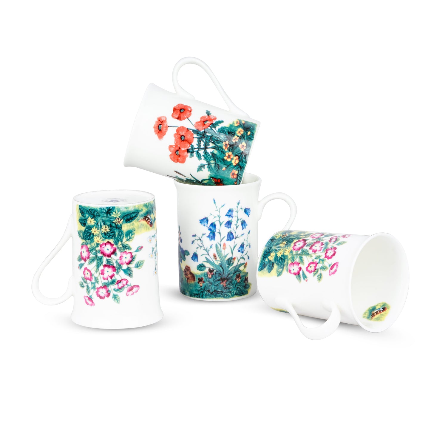 Panama Mug with Multiple Flowers-milk mugs My Store