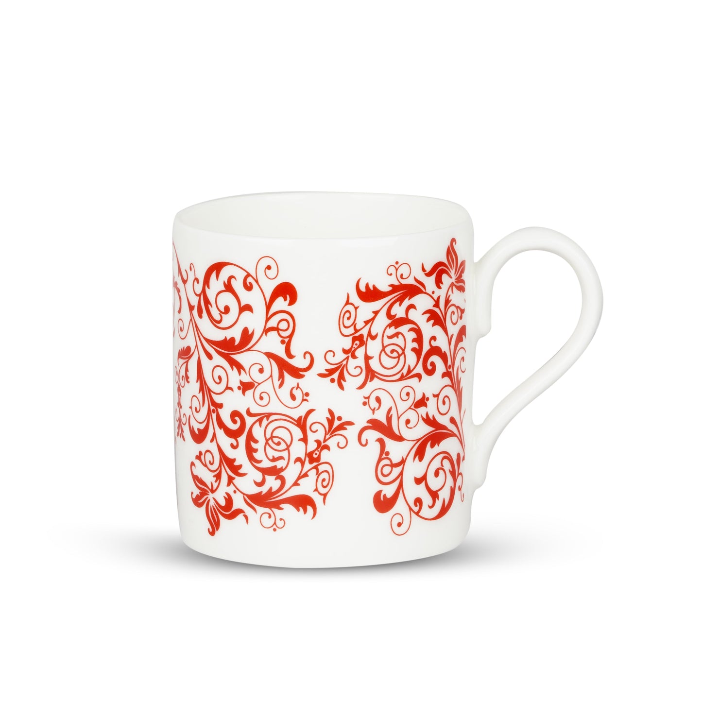 Balmoral with Red and White Traditional Leaf-Bone china Milk mug My Store