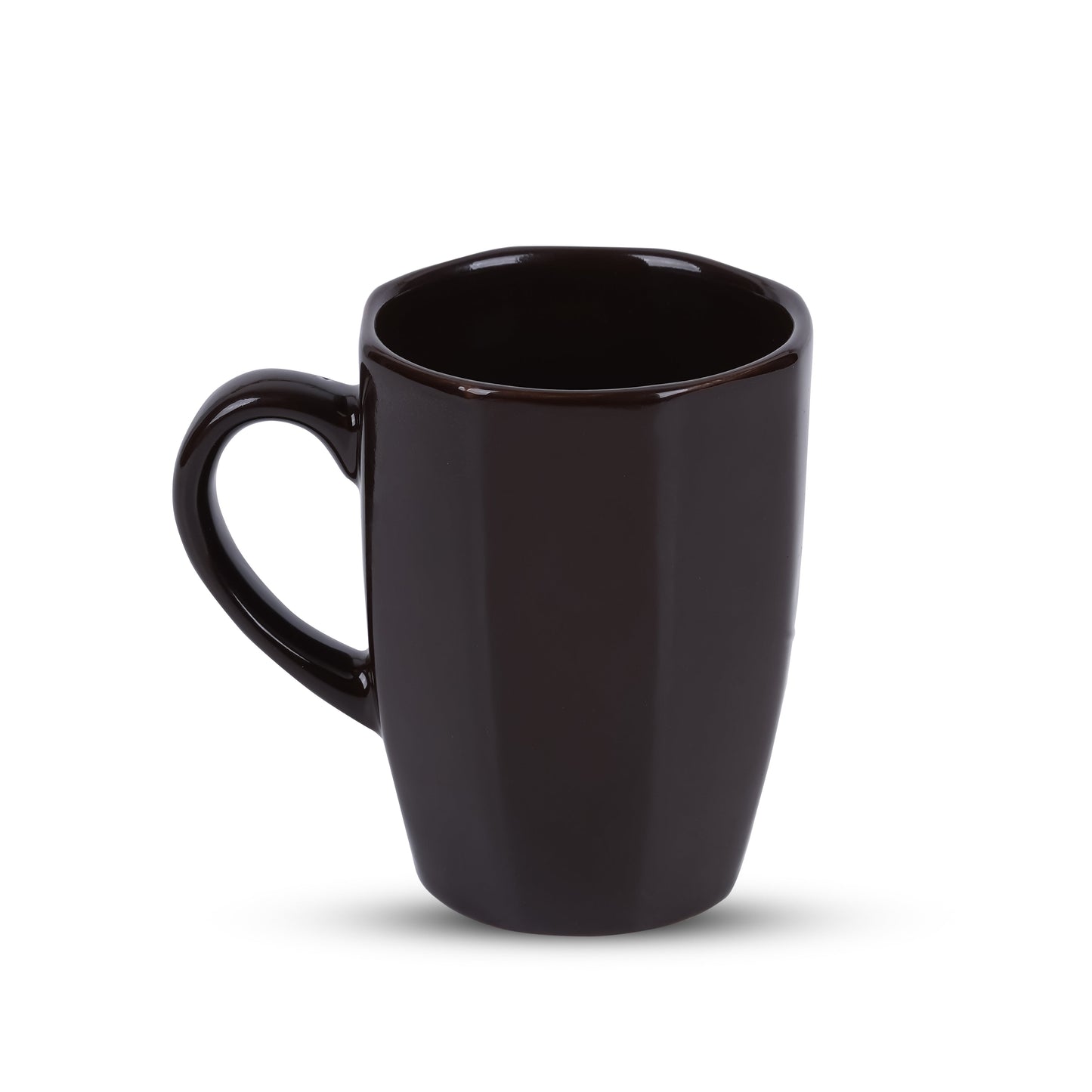 DATA Zia Mugs in Chocolate Brown, Set of 6 Dandy Lines by DATA