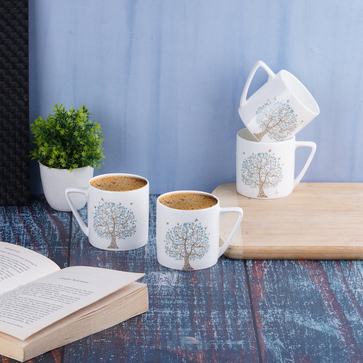 Puja with Good Luck Tree-stylish coffee mugs My Store