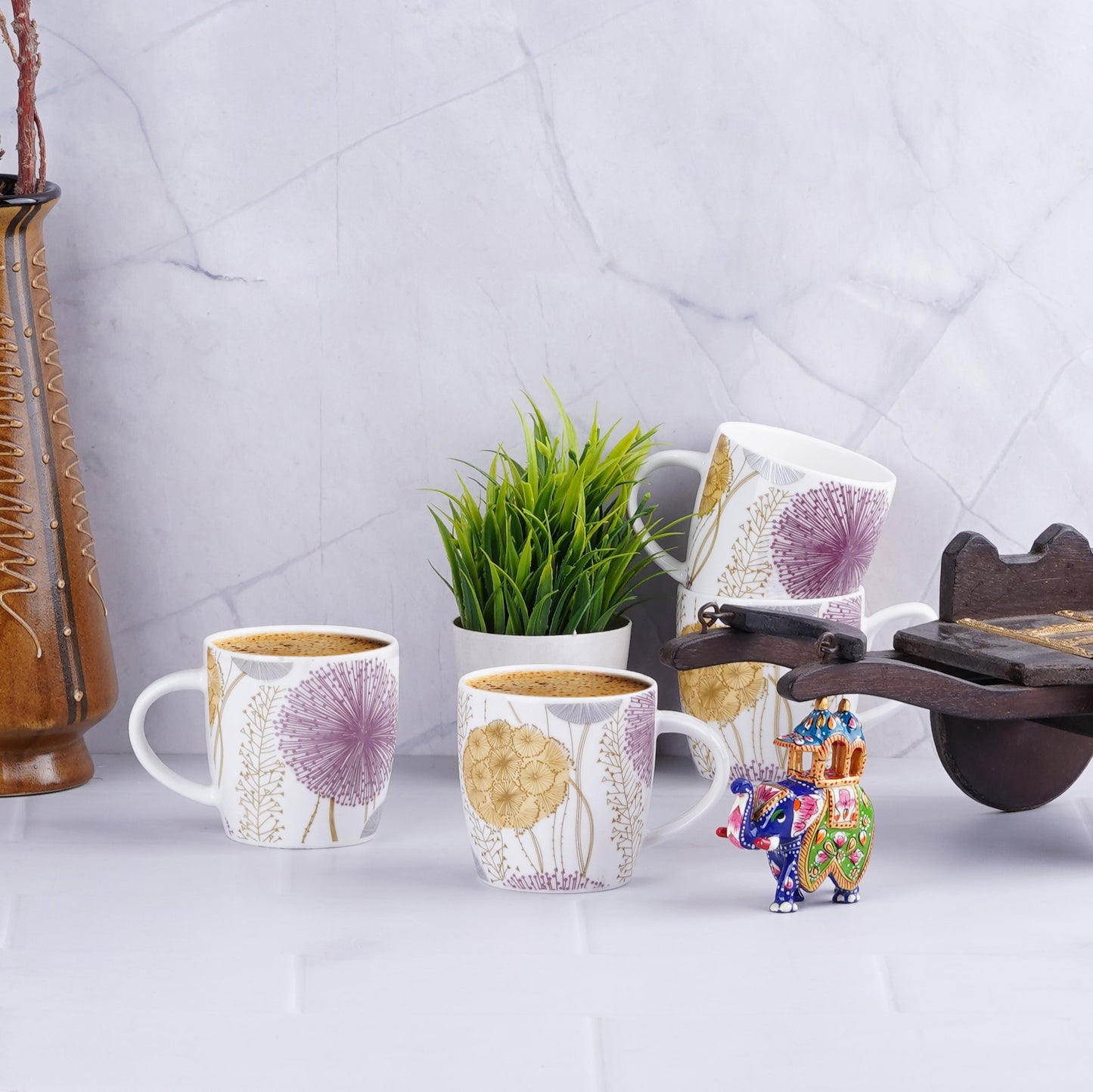 Medium Ray Multicoloured Flowers-stylish coffee mugs My Store