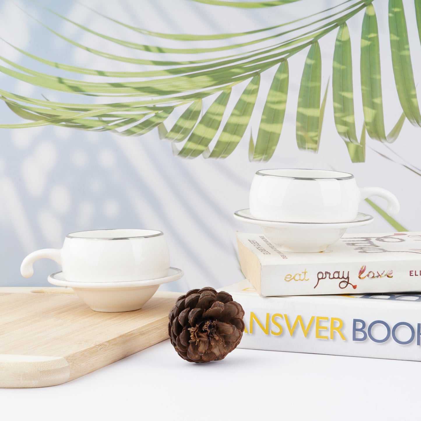 Lilliput in White with Platinum Cups and Saucers My Store