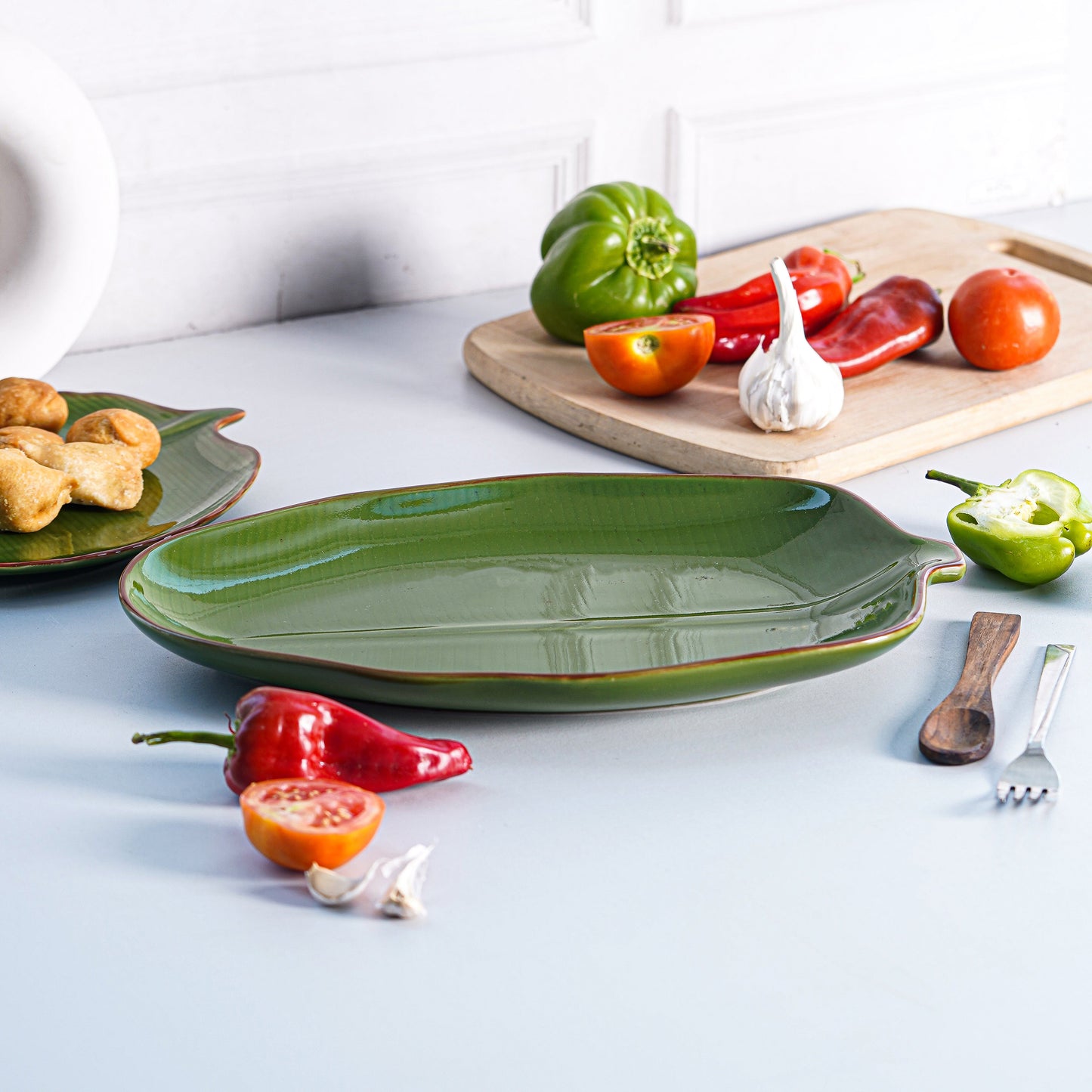 Large Earth Leaf Platter-styalish platter My Store