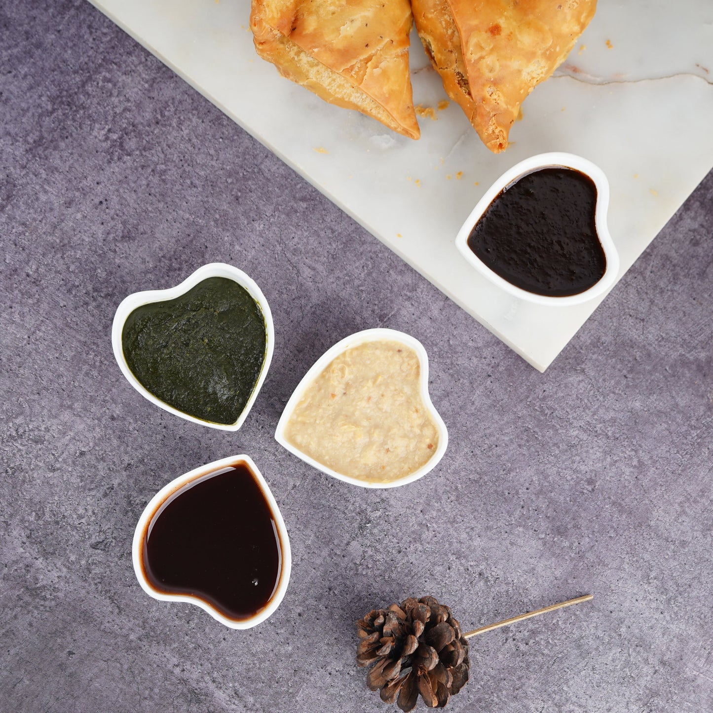 Heart Chutney/Sauce Bowl-heart shape bowl My Store