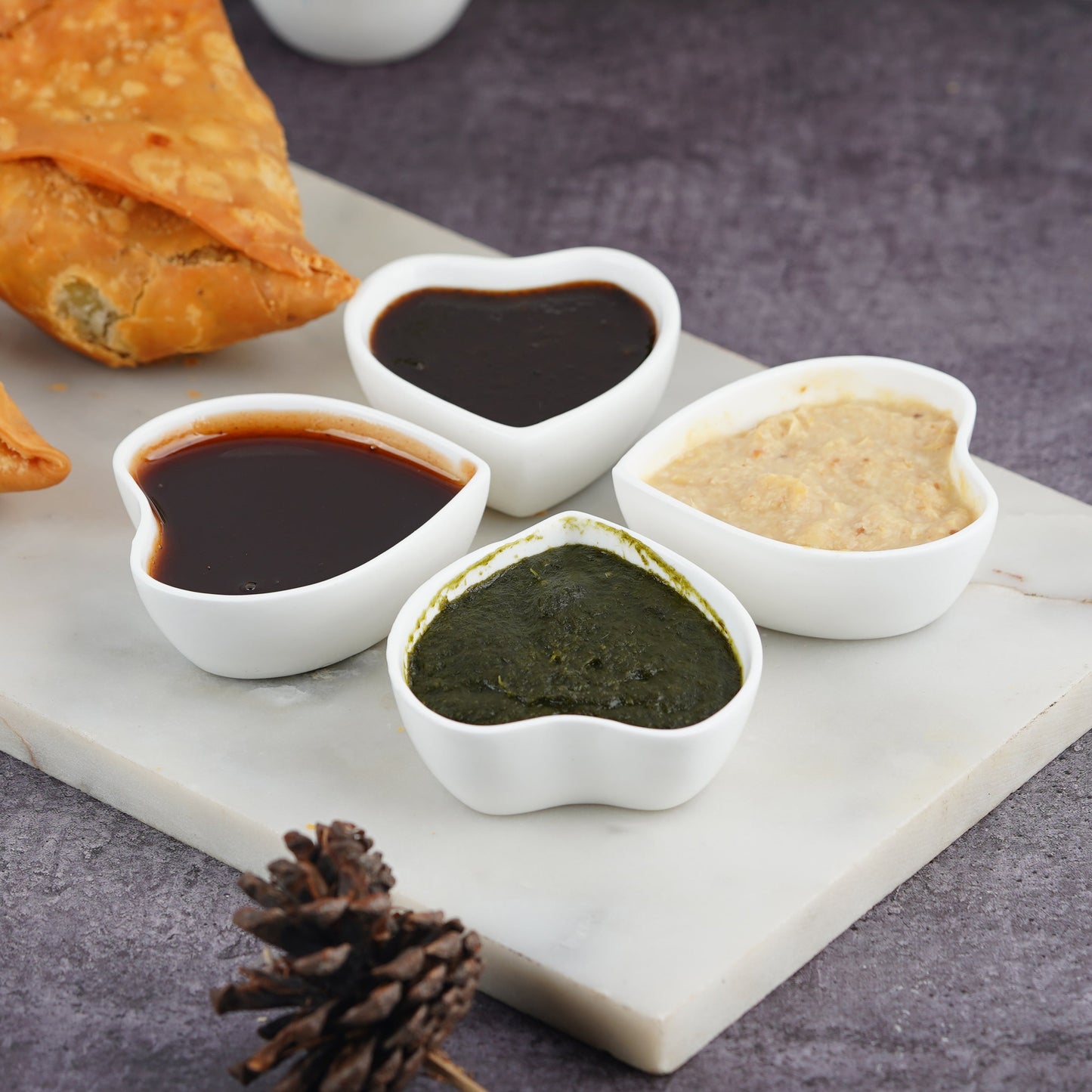 Heart Chutney/Sauce Bowl-heart shape bowl My Store