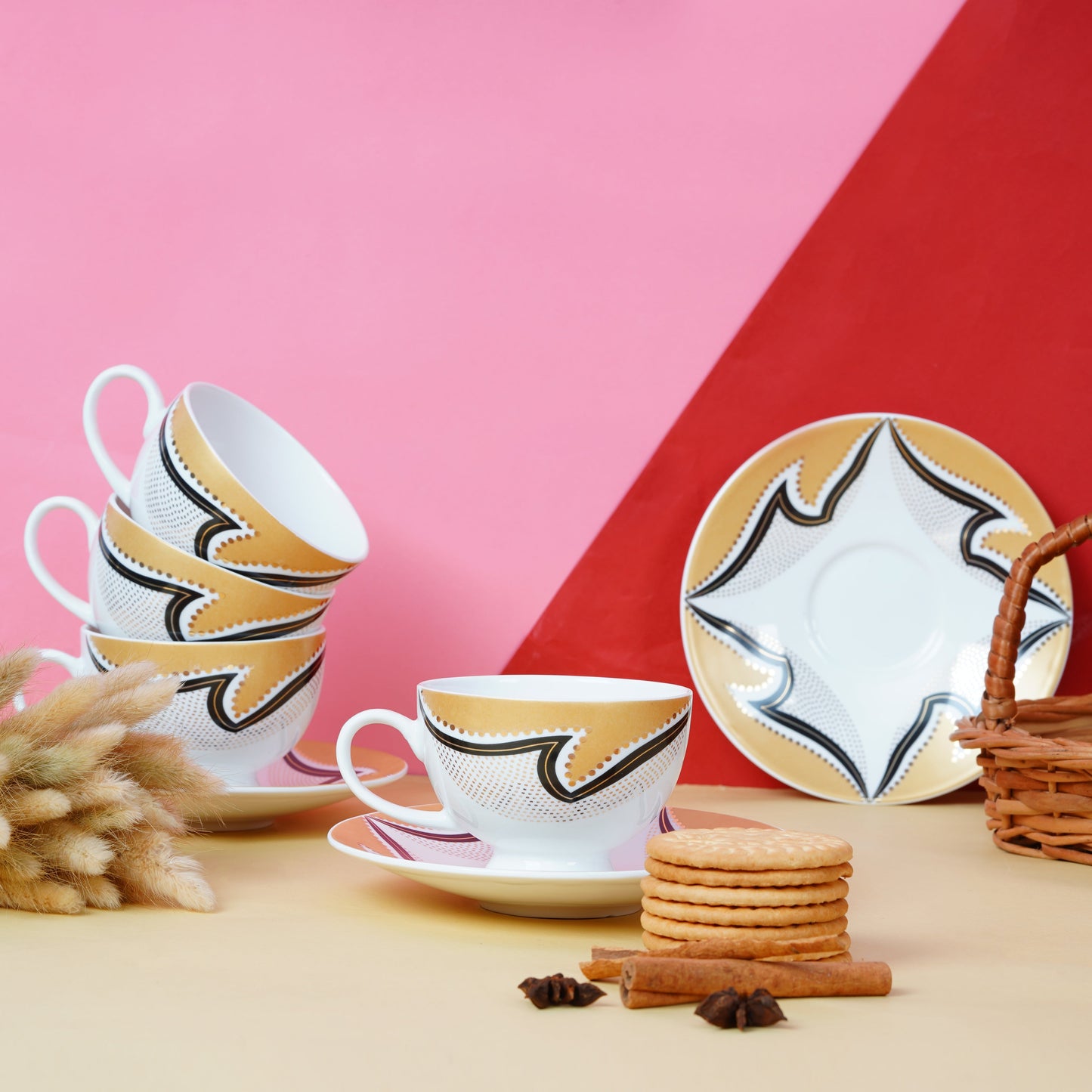 Yana Sahara GOLD-tea cups set My Store