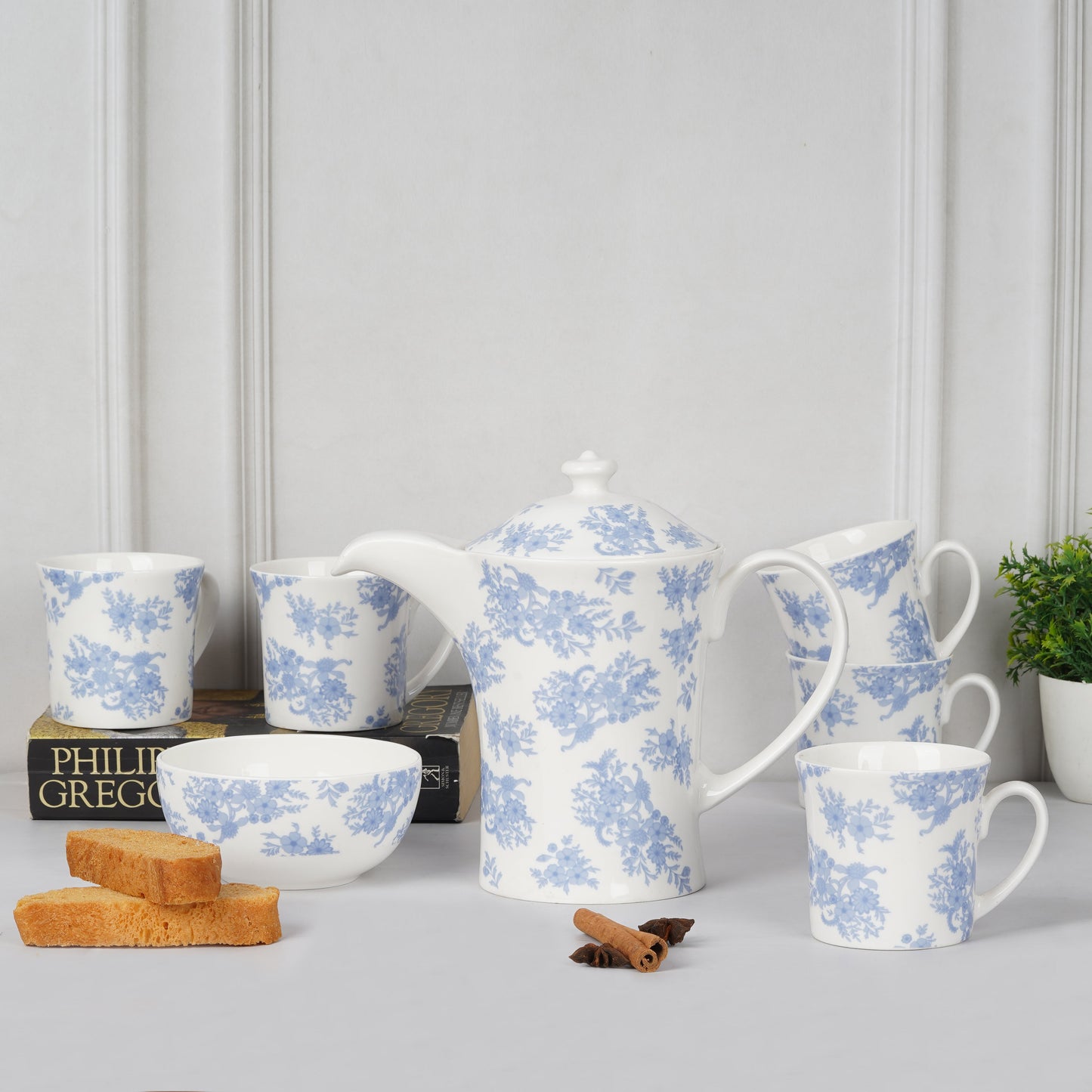 Chintz Blue Coffee Set-Bone China Coffee Set My Store