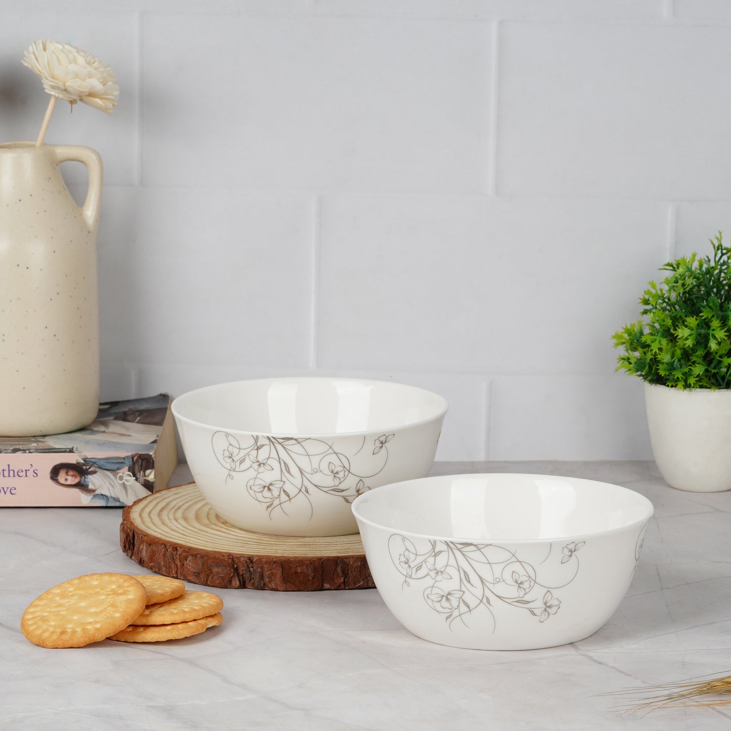 Korean Bowl in Platinum Floral