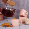 DATA Zen Coffee Mugs in Peach, Set of 6 My Store