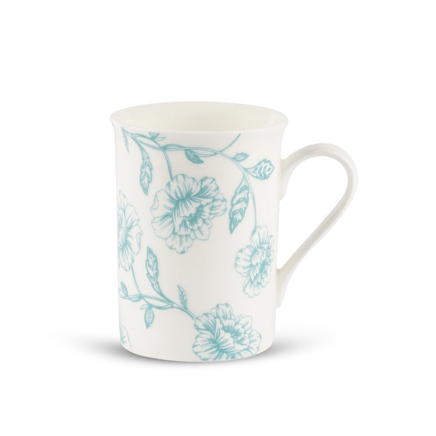 Panama Mug with Blue Flowers-milk mugs My Store