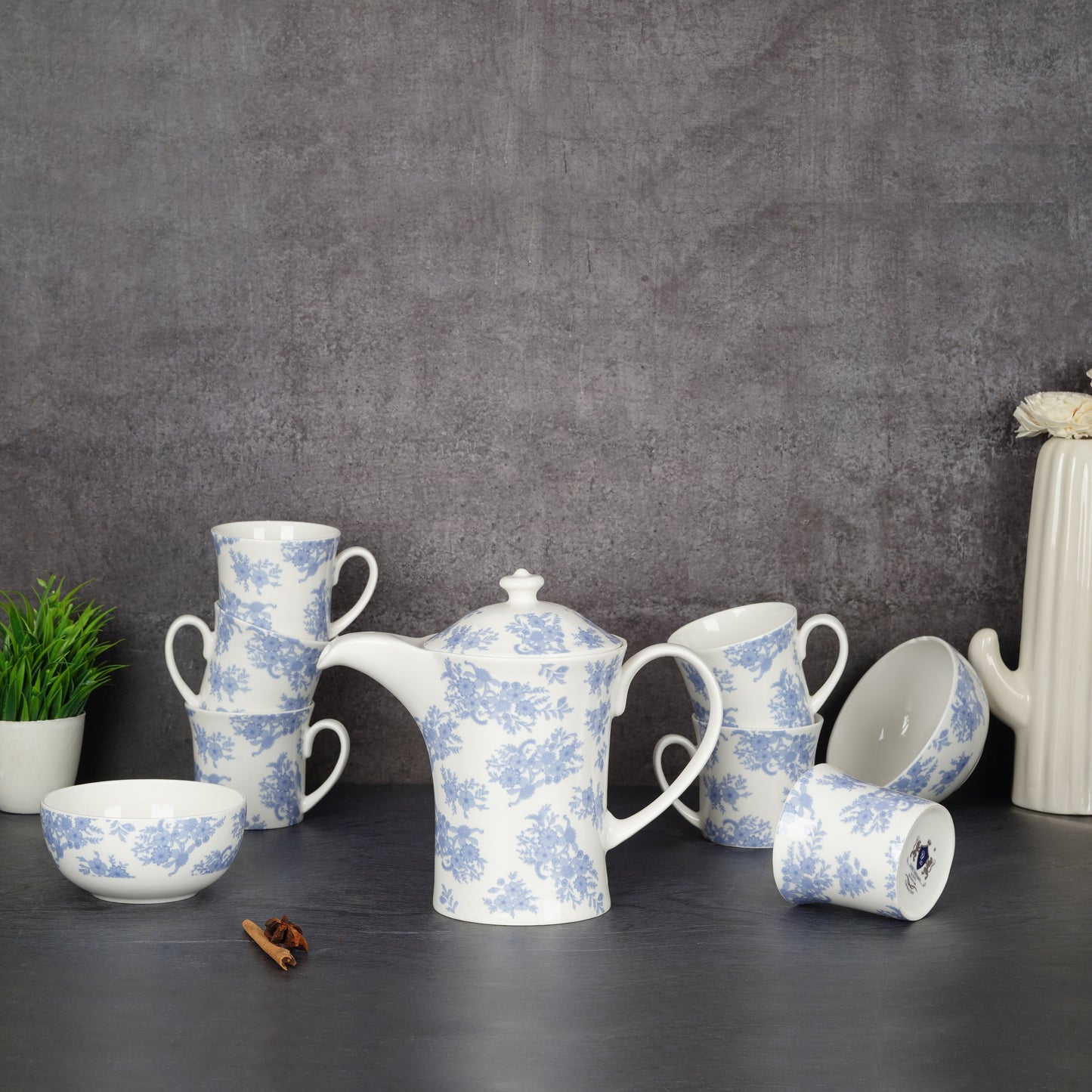Chintz Blue Coffee Set-Bone China Coffee Set My Store