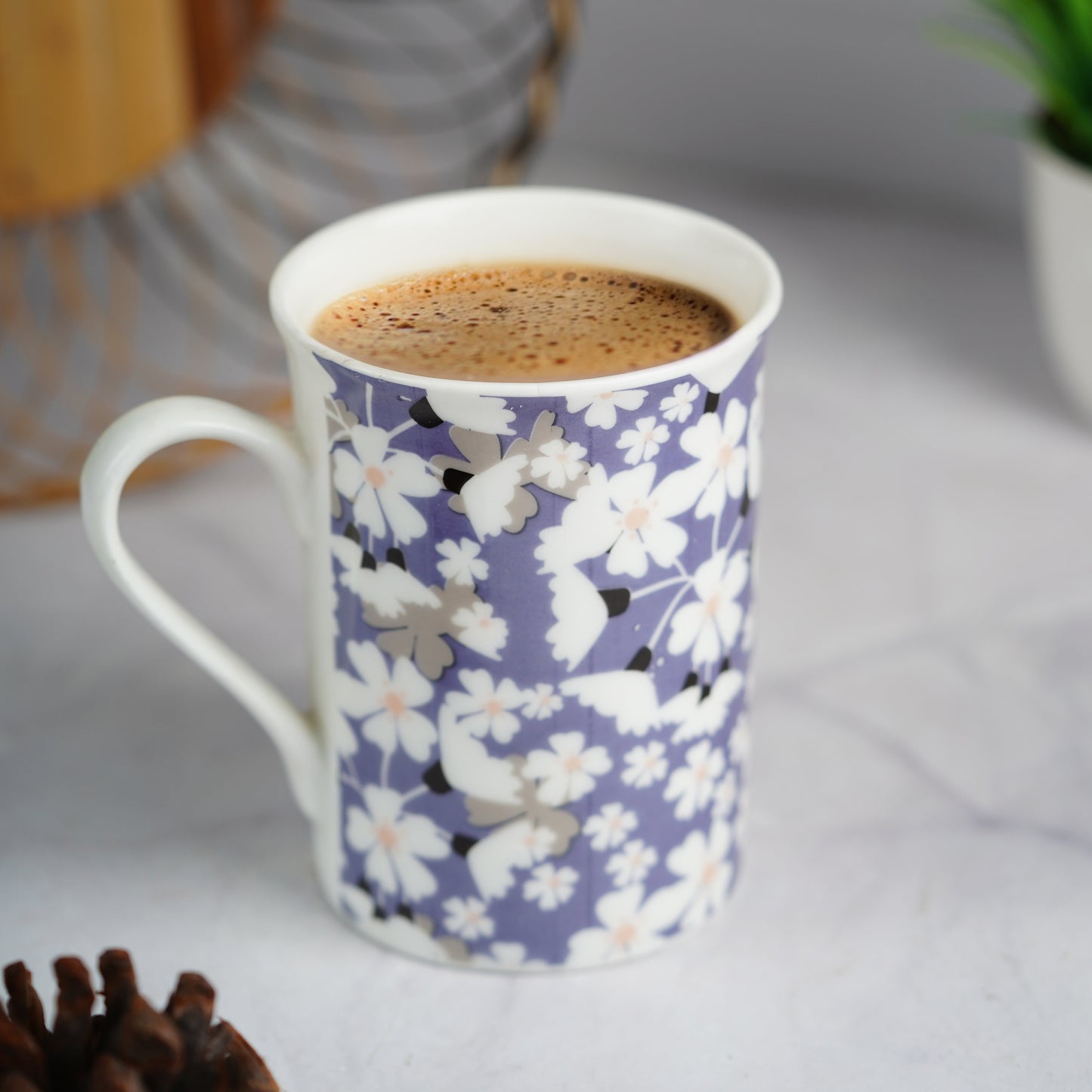 Panama Mug with Medley Flowers-stylish milk mugs My Store