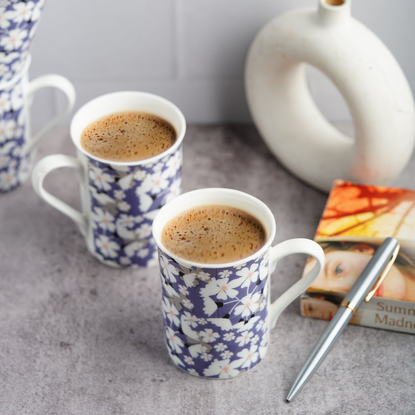 Panama Mug with Medley Flowers-stylish milk mugs My Store