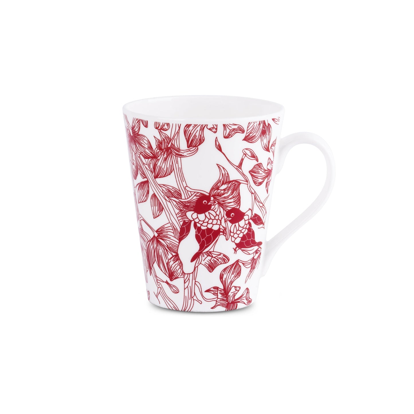 Conical Red and Blue Flower Dance-Milk Mugs Collection My Store
