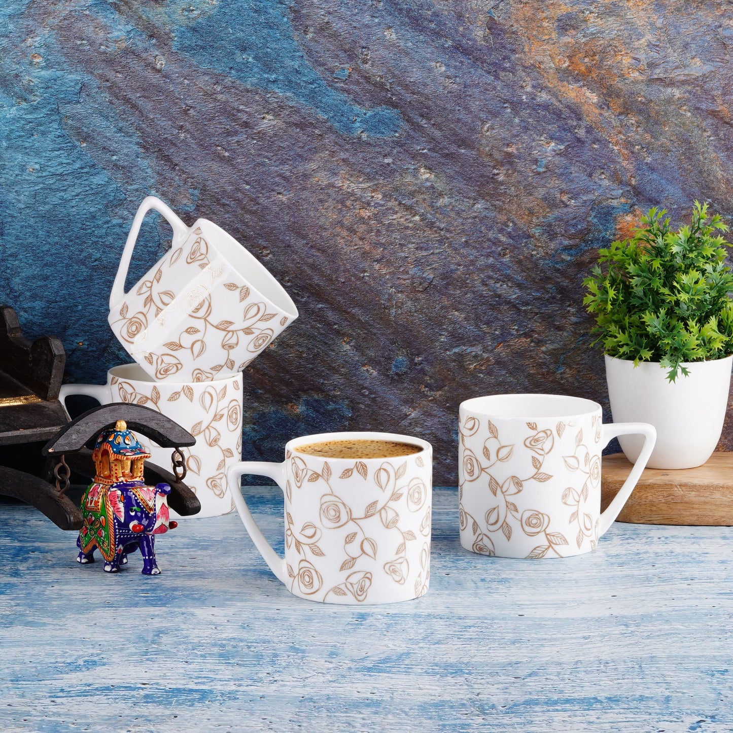 Puja Platinum Rose Dance-stylish coffee mugs My Store
