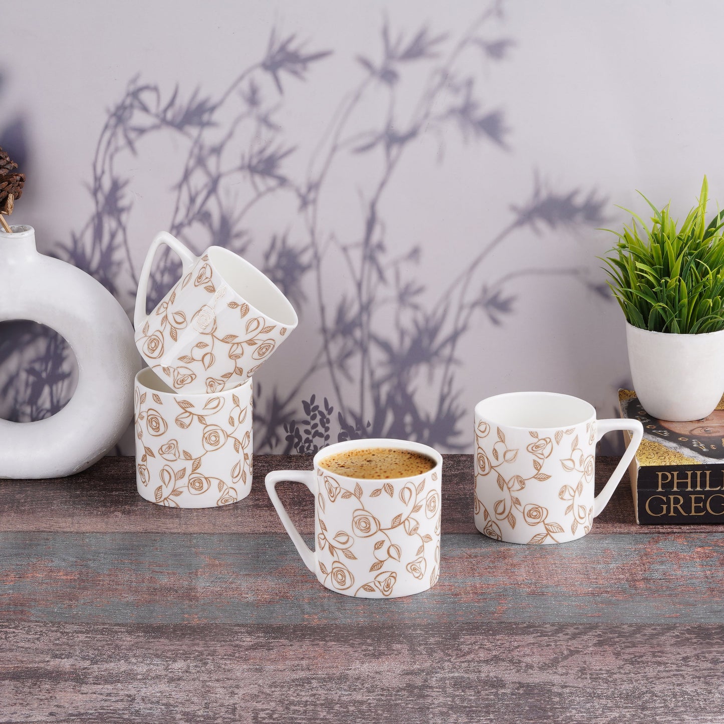 Puja Platinum Rose Dance-stylish coffee mugs My Store