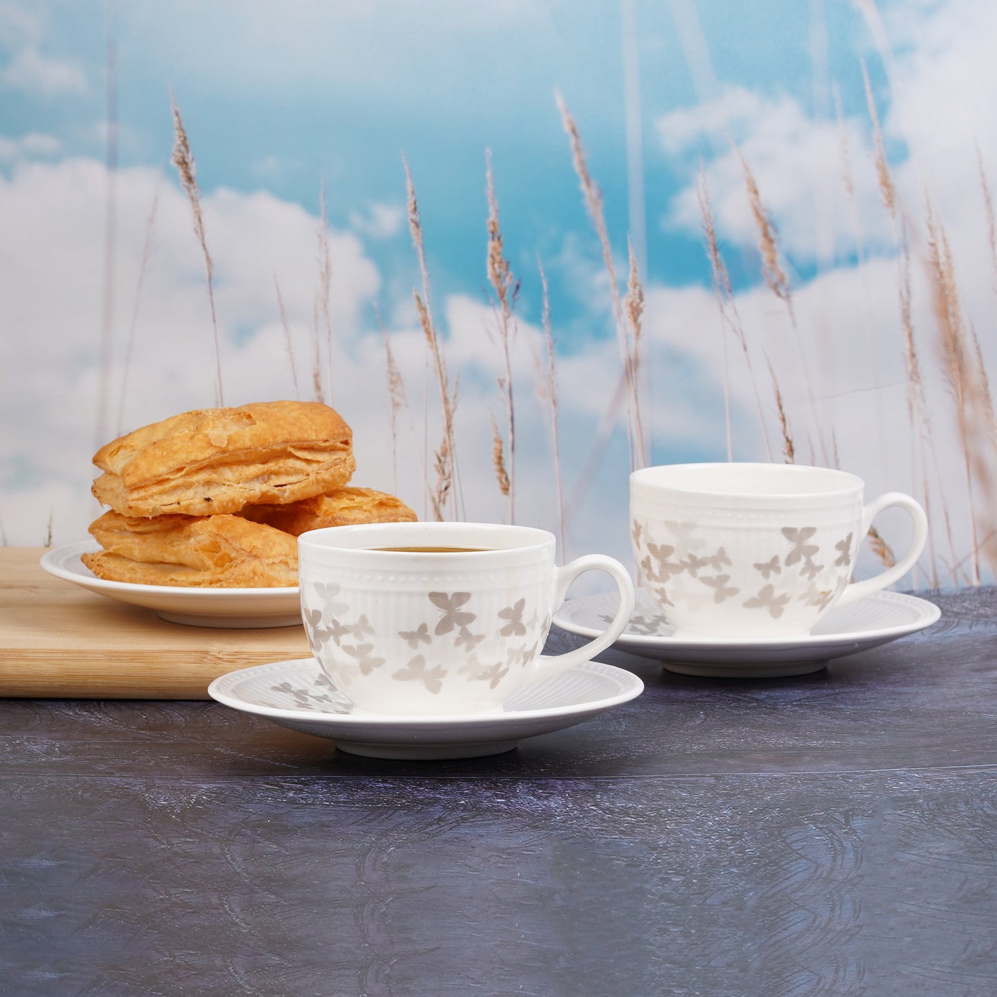 Crown Cups and Saucers with Butterfly-Cup & Saucer Sets Online My Store