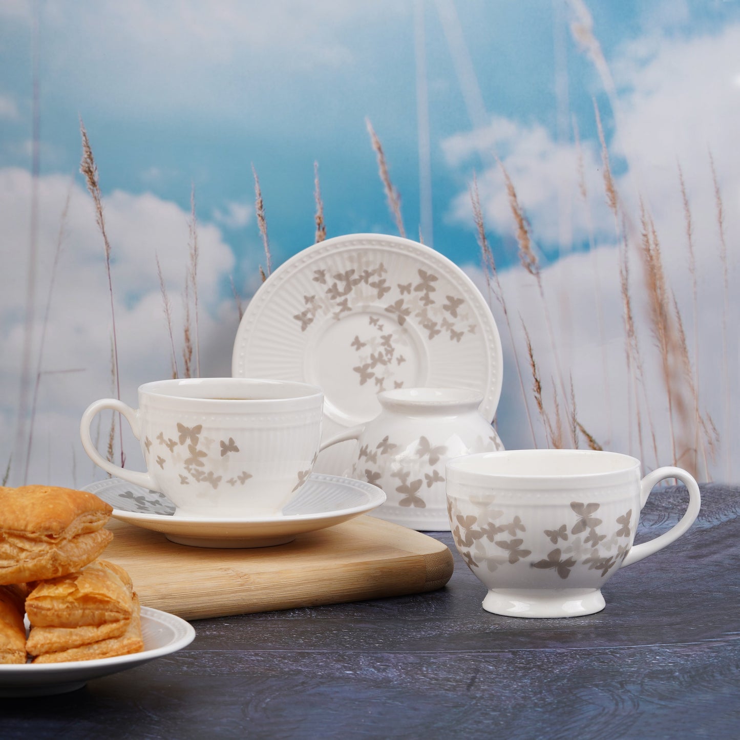 Crown Cups and Saucers with Butterfly-Cup & Saucer Sets Online My Store
