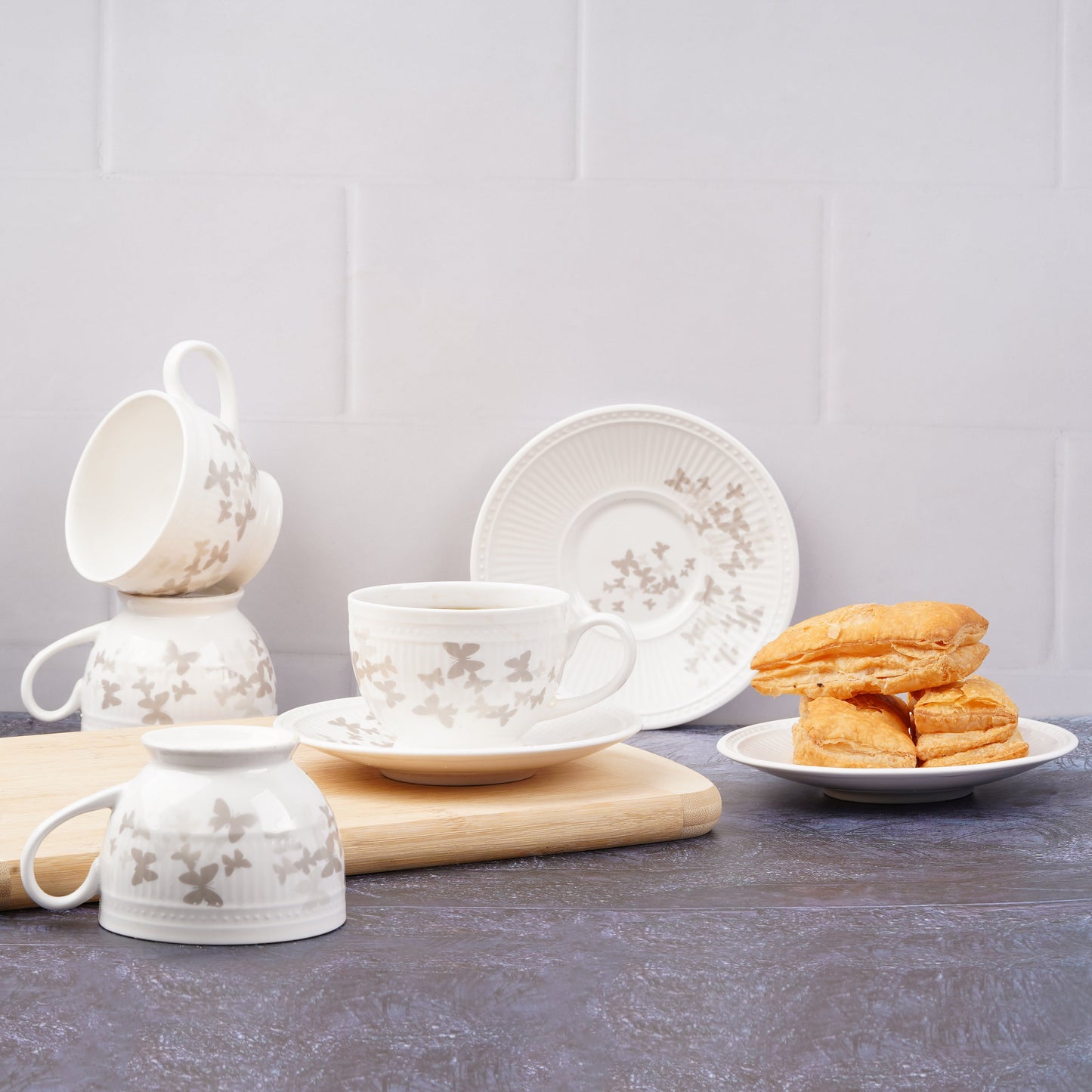 Crown Cups and Saucers with Butterfly-Cup & Saucer Sets Online My Store