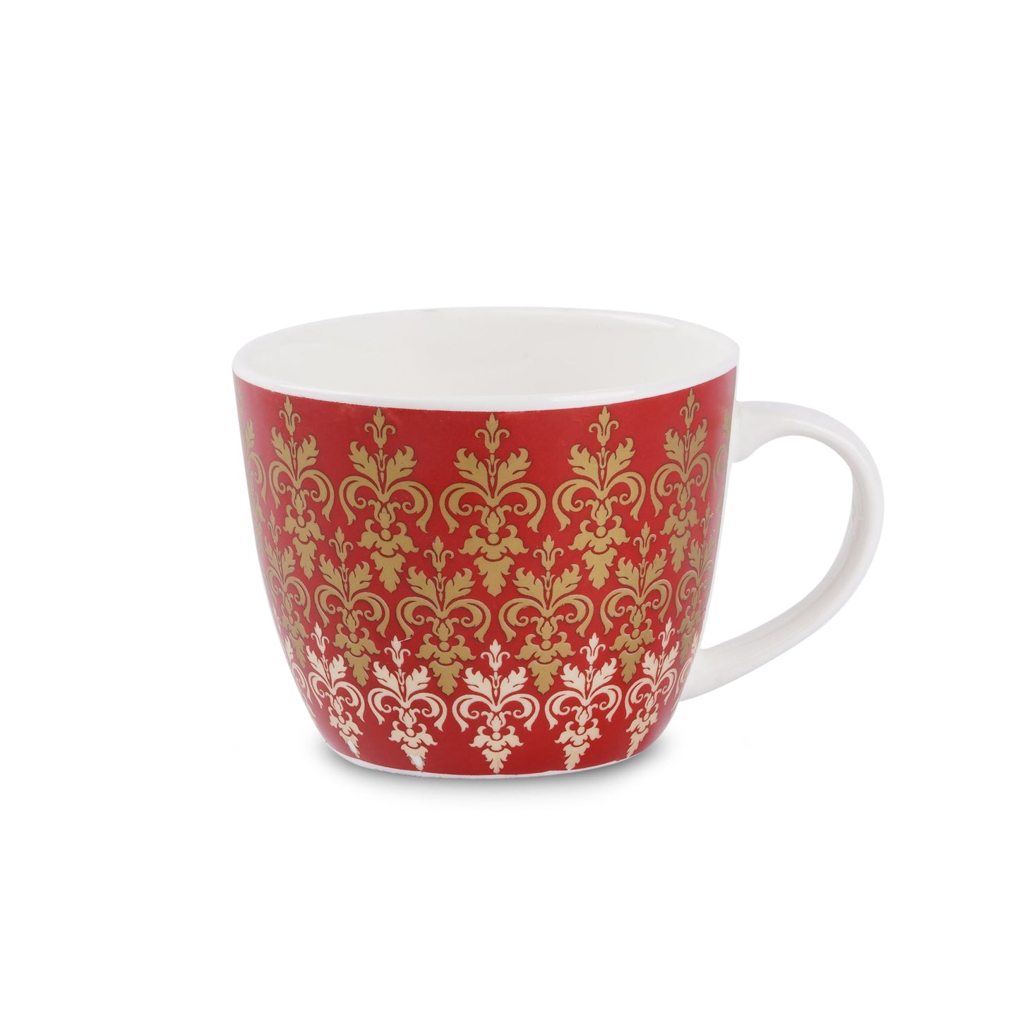 Dine in Style: Premium Royal Red Cups and Saucers with Gold Detailing My Store