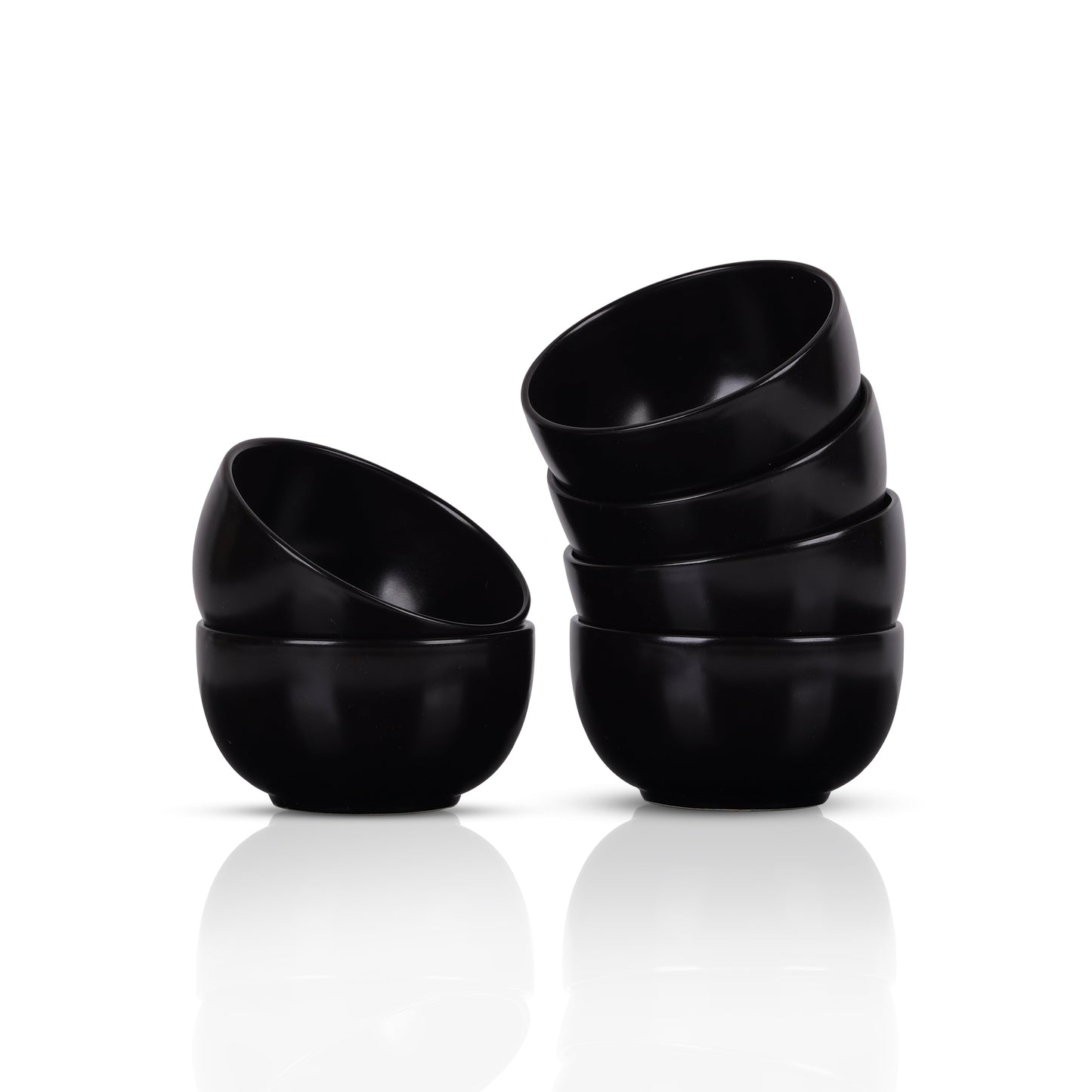 DATA Sattva Black Matt Veg Bowls, Set of 6 My Store