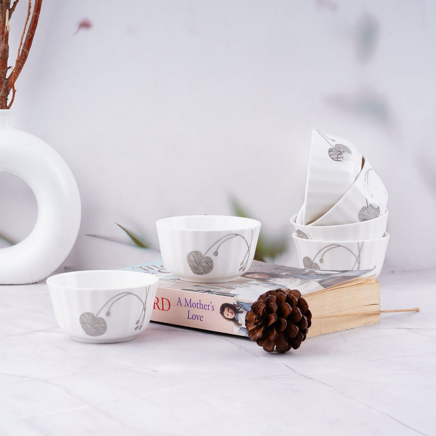 Crown Bowls with Pure Platinum Leaf- Dinner Bowls My Store