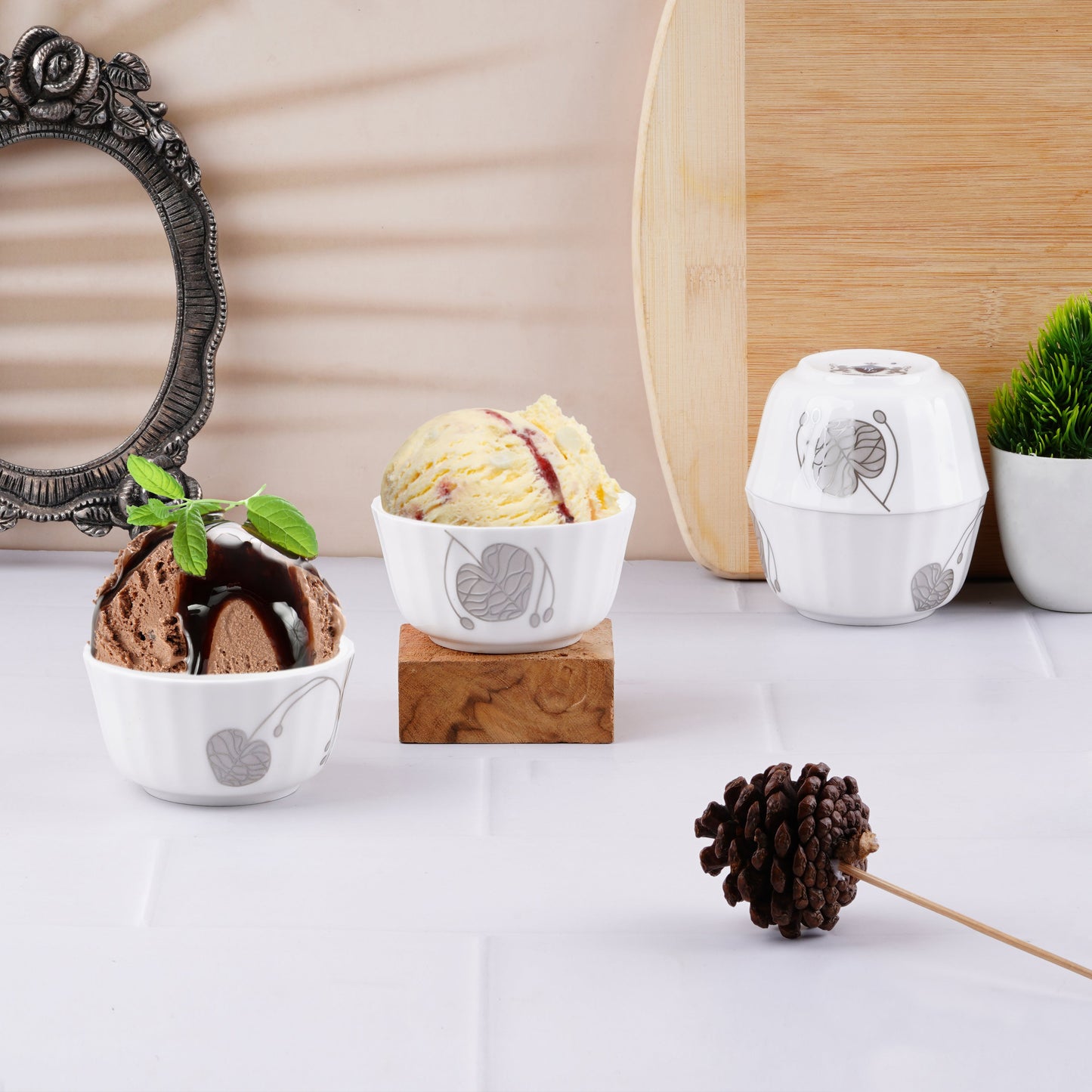 Crown Bowls with Pure Platinum Leaf- Dinner Bowls My Store